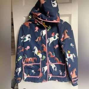 Mini Boden Coat with Horses - size 9-10
